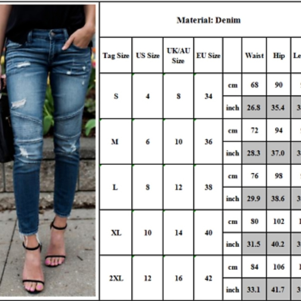 Moto Jeans Ripped - Picture 3 of 3